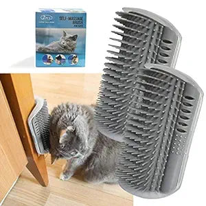 New 2 PCS Softer Cat Corner Self Groomer | Pet Grooming Brush Comb Grooming Wall Brush