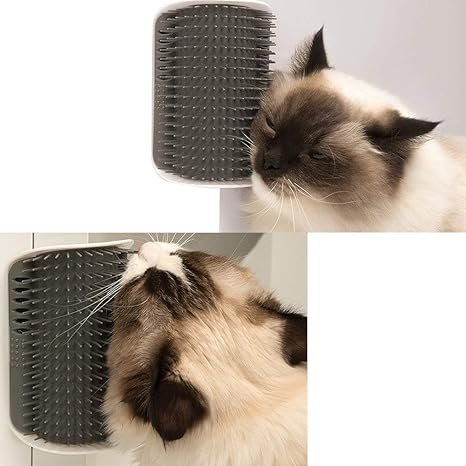 New 3.0 Softer Cat Self Groomer w/ Catnip | Dog Cat Corner Groomer | Wall Corner Scratcher