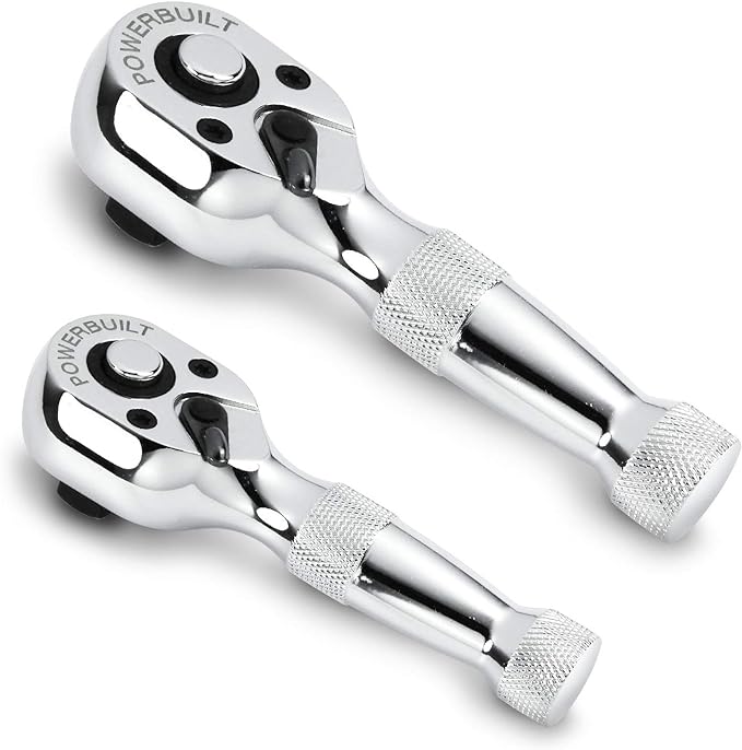 Heavy Duty 1/4" & 3/8" Stubby Ratchet Set