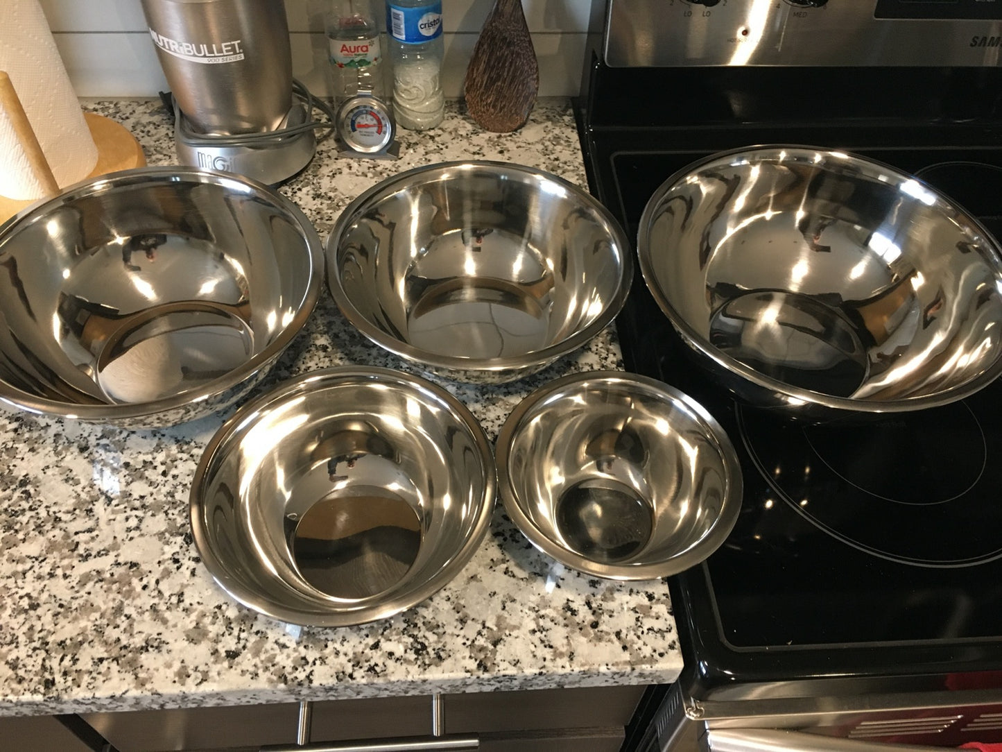 New Meal Prep Stainless Steel Mixing Bowls Set | Food Storage Organizers