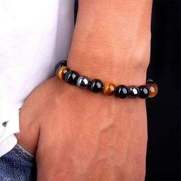 New 2/4 PCS Triple Protection Bracelet Natural Bring Luck & Prosperity Obsidian Bracelet