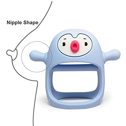 New Penguin Buddy Never Drop Silicone Baby Teething Toy