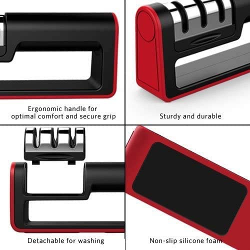 New 3-Stage Upgraded Kitchen Knife Sharpener