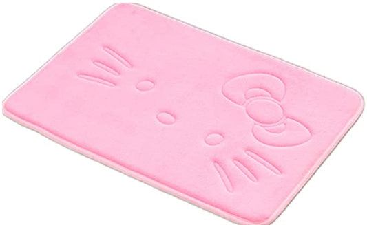 Cute Cartoon Pink Area Rugs Bathroom Rugs Super Soft Memory Foam Bath Mat Non Slip Absorbent Doo...