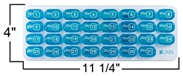 New 31 Day Pill Organizer w/ Daily Portable Pop-Out Pods | Monthly Pill Planner Organizer