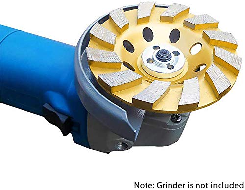 Heavy Duty 4" Diamond Cup Grinding Wheel | 12-Segment Turbo Row Concrete Grinding Wheel Disc