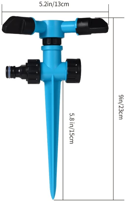 New Garden Sprinkler | 360 Degree Rotating Lawn Sprinkler with Up to 3,000 Sq. Ft Coverage