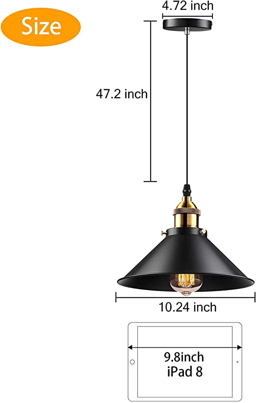 New 3Pack E26,E27 Base Industrial Pendant Light | Retro Pendant Light Fixtures