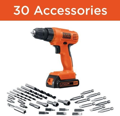 Heavy Duty Powereconnect Cordless Drill/Driver + 30 Pcs. Kit