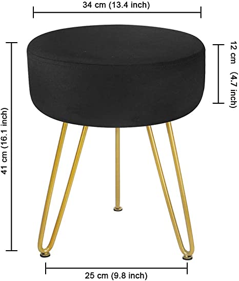 New Round Velvet Footrest Stool | Table Stool