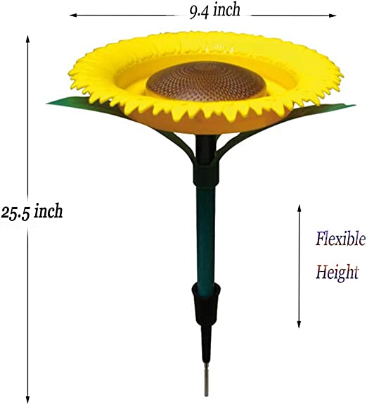 New Original Sunflower Bird Feeder Outdoor - Flower Shape Bird Feeding Tray | Garden Decor Stake