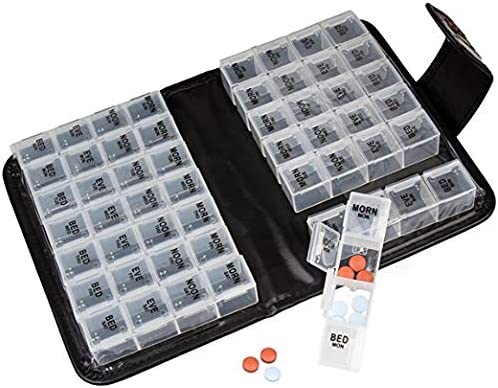 New 14 Day Pill Holder Travel Pill Container & Medication Organizer