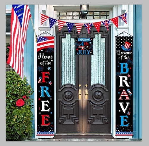 New 3 PCS 4th of July Decoration Independence Day Patriotic Banner