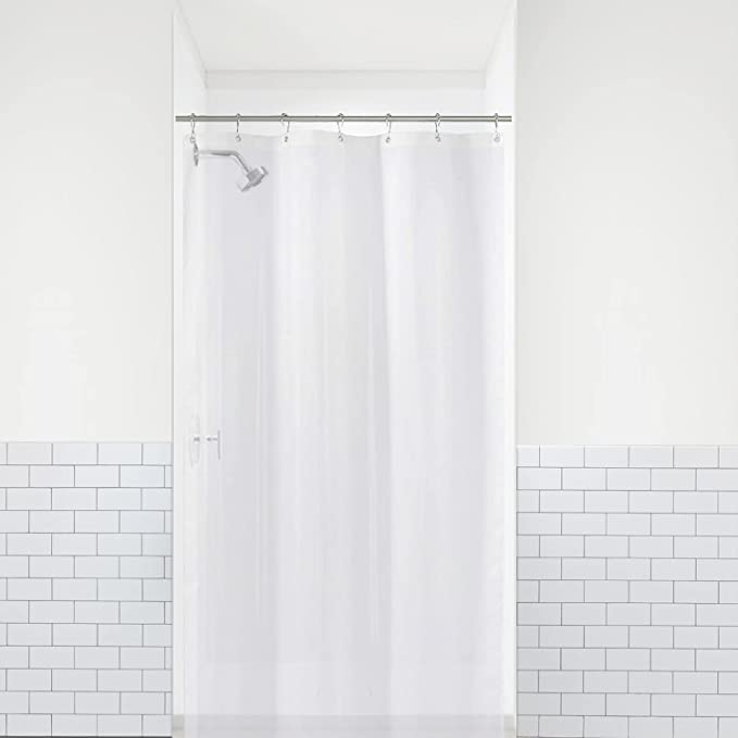 New 36"W x 72"H Small Shower Stall Curtain Liner | Waterproof Shower Stall Curtain Liner