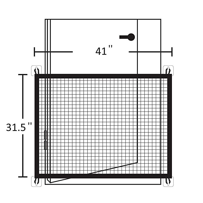 New Magic Pet Gate | Safe Enclosure for Pets | 31.5" x 43"