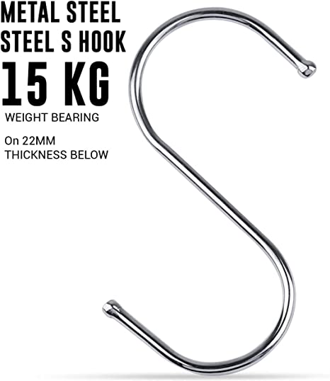 S Hooks for Hanging Clothes, (30 Pack) Stainless Steel S Hooks Heavy Duty, Durable S Shaped Hang...