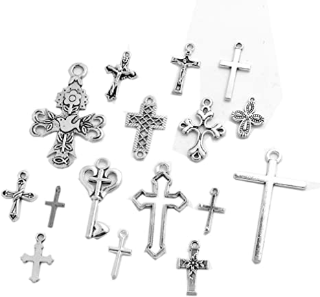 New 25PCS Mixed Crosses Charms Pendants | DIY Jewelry Making