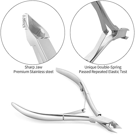 Cuticle Trimmer with Cuticle Pusher -YINYIN Cuticle Remover Cuticle Nippers Professional Stainle...