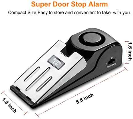 New Door Stop Alarm w/ 120DB Siren Door Stop