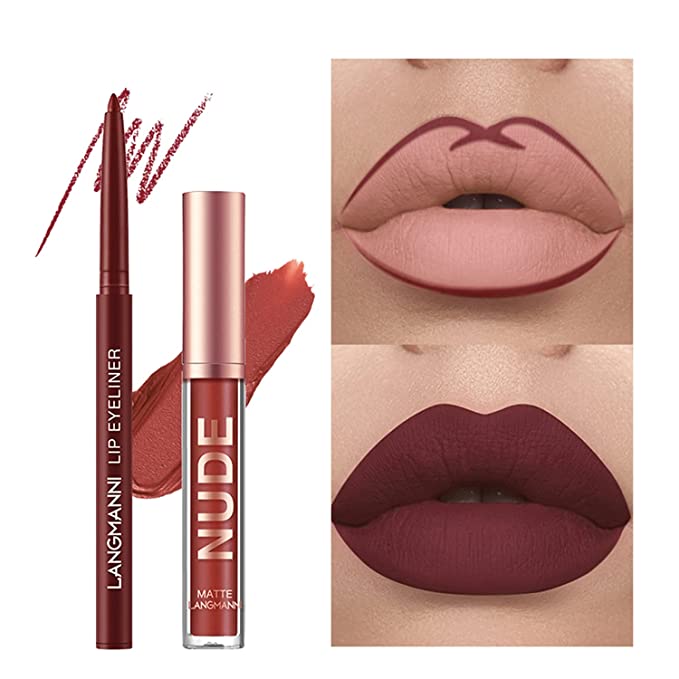 New 12 PCS Matte Liquid Lipstick | Lip Liner Pens Set | Waterproof Long Wear Lip Gloss