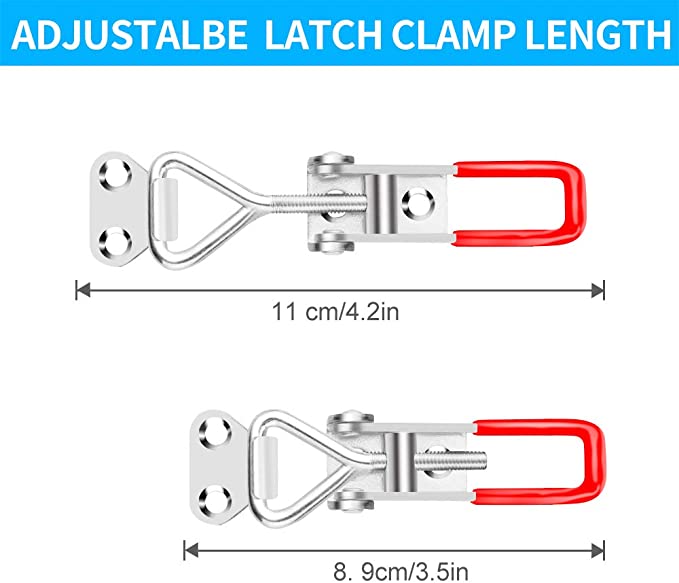 Heavy Duty 6 PCS Toggle Latch Clamp Adjustable | 330Lbs Holding Capacity Pull | w/ 24 PCS Screws