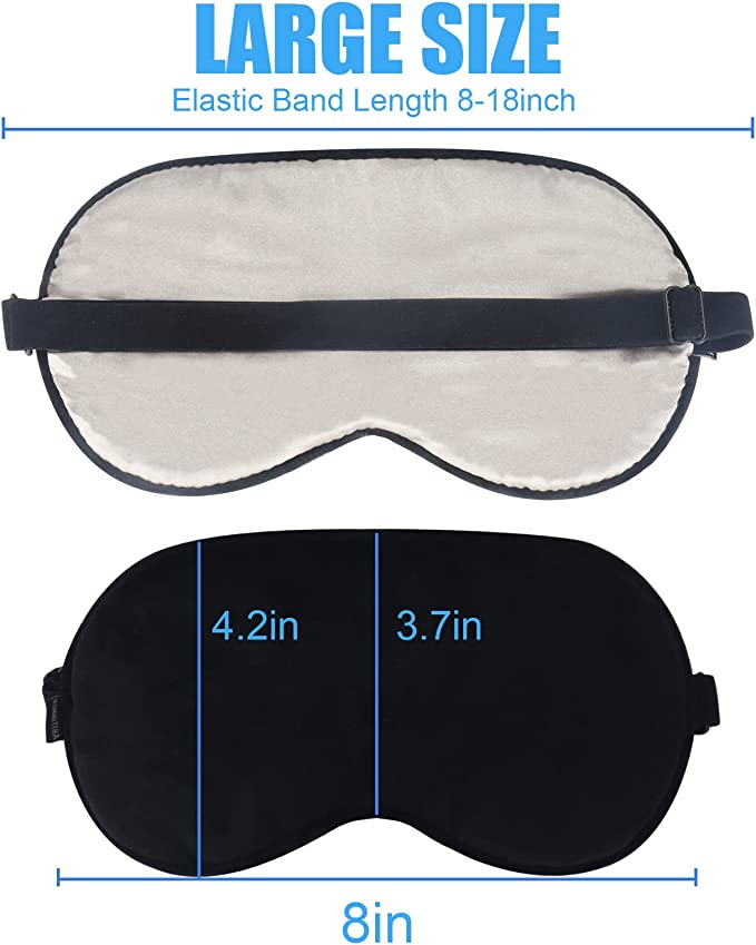 New 3 Pack Sleep Masks | Blackout Eye Mask for Sleeping w/ Adjustable Strap