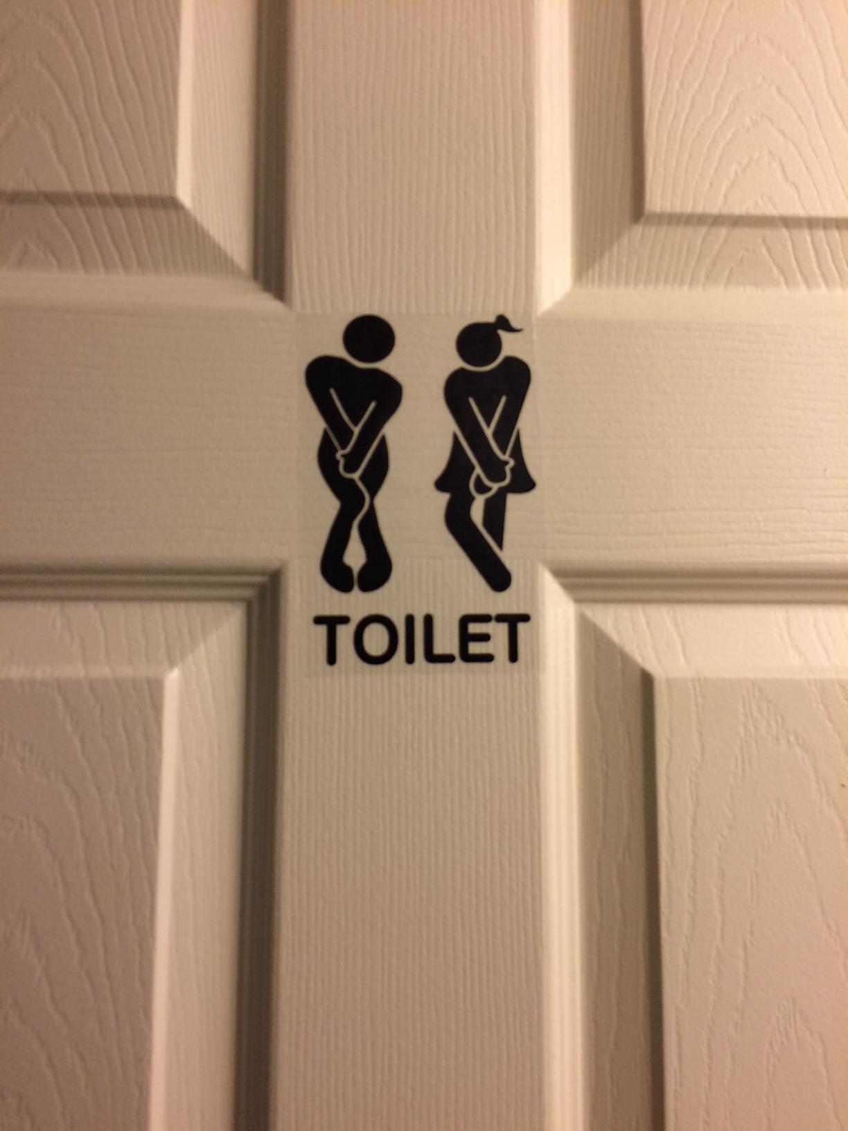 New Toilet 4u2p Restroom Decal | Bathroom Washroom Decoration Stickers