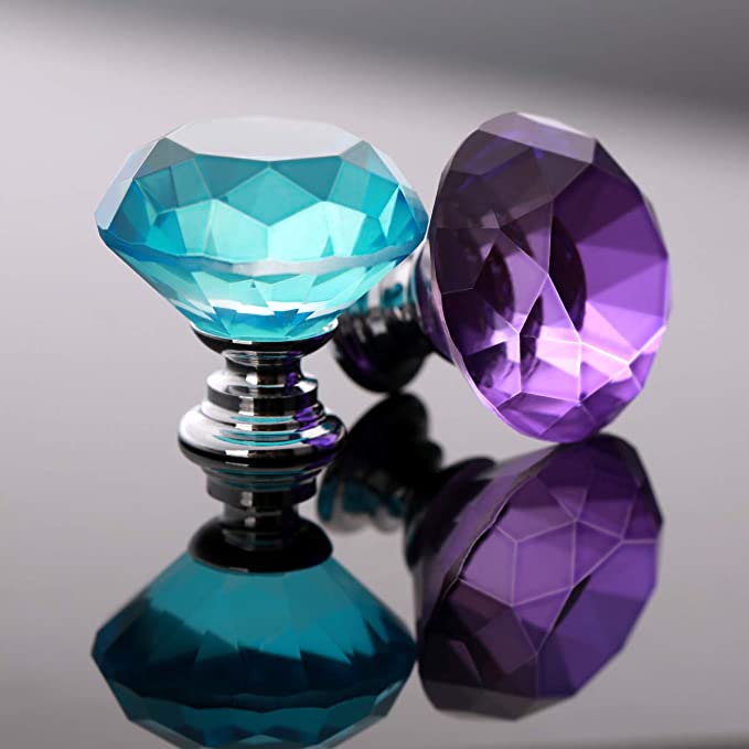 New 10PCS 30mm Crystal Glass Cabinet Knobs | Cabinets Dresser Cupboard Wardrobe Pulls Handles