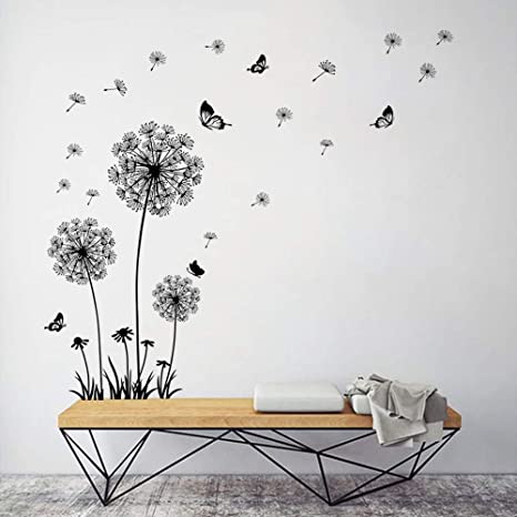 New Flying Flowers Butterflies Wall Stickers | Bedroom Decor