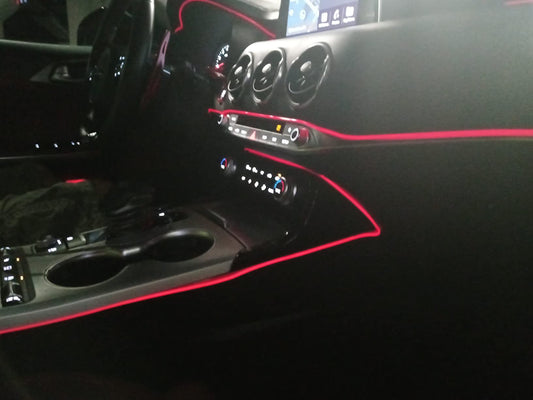 New 3m El Wire Red Interior Car LED Strip Lights | Automotive Car Interior Decoration