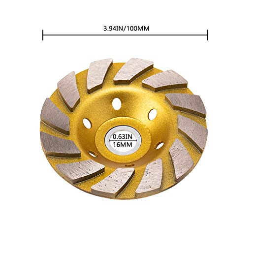 Heavy Duty 2 PCS 4" Angle Grinder Wheels | Diamond Cup Grinding Wheel 12 Segs