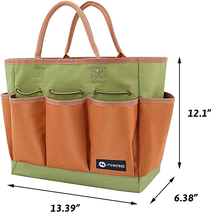 New Gardening Tool Tote Bag w/ 8 Pockets | Portable Tool Organizer Storage Bag