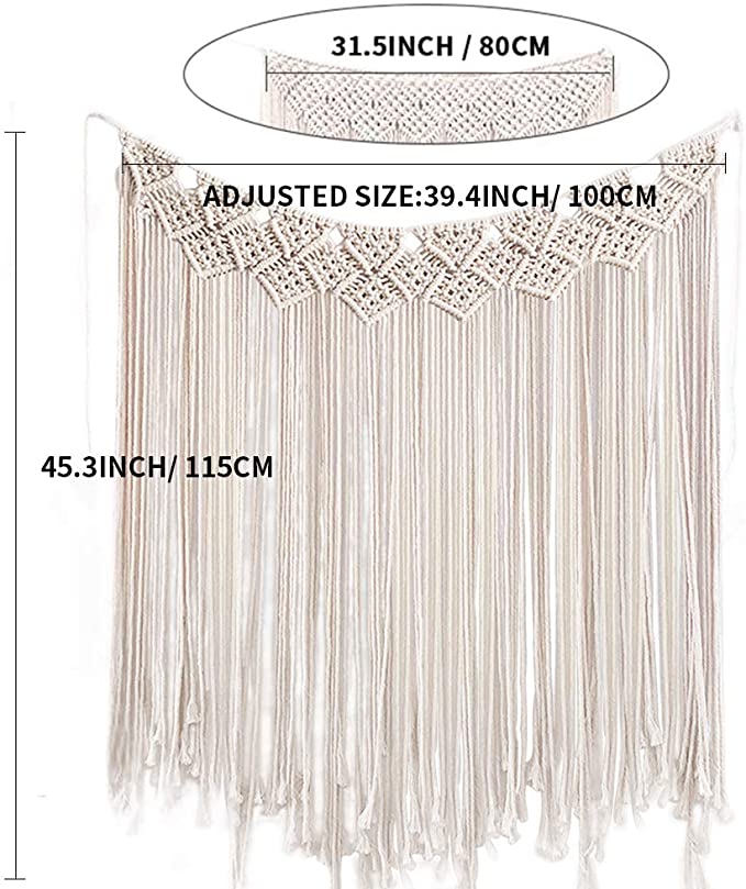 New 39" x 45" Macrame Wall Hanging | Backdrop Wall Decor