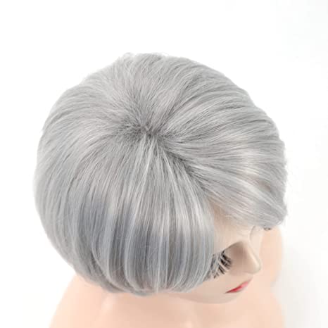 New Layered Bob Short Gray Wigs | Straight Pixie Bob Wig Synthetic Haircuts