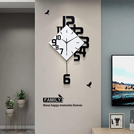 New Large Wall Clocks | Home Decorative Square White Wood Clocks Wall Decor