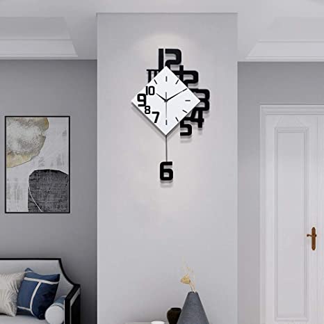 New Large Wall Clocks | Home Decorative Square White Wood Clocks Wall Decor