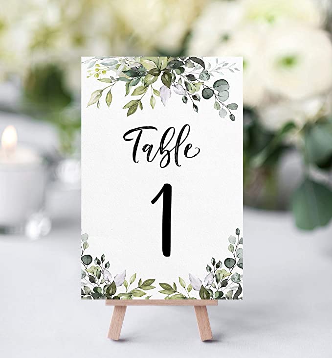 New Party Table Numbers | Set of 1-25 and Head Table Card