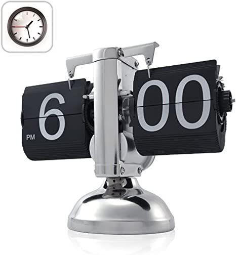 New Retro Digital Flip Down Clock - Internal Gear Operated