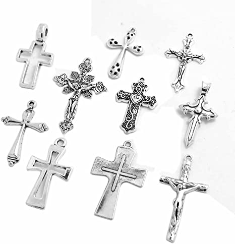 New 25PCS Mixed Crosses Charms Pendants | DIY Jewelry Making