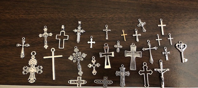 New 25PCS Mixed Crosses Charms Pendants | DIY Jewelry Making