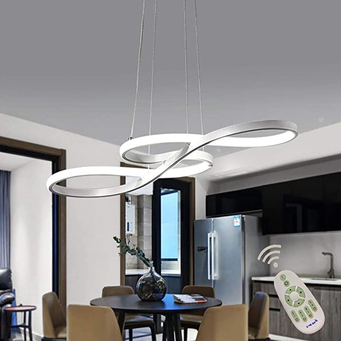 Heavy Duty Modern LED Acrylic Chandelier | Dimmable 3000K~6500K Remote Control Pendant Lights