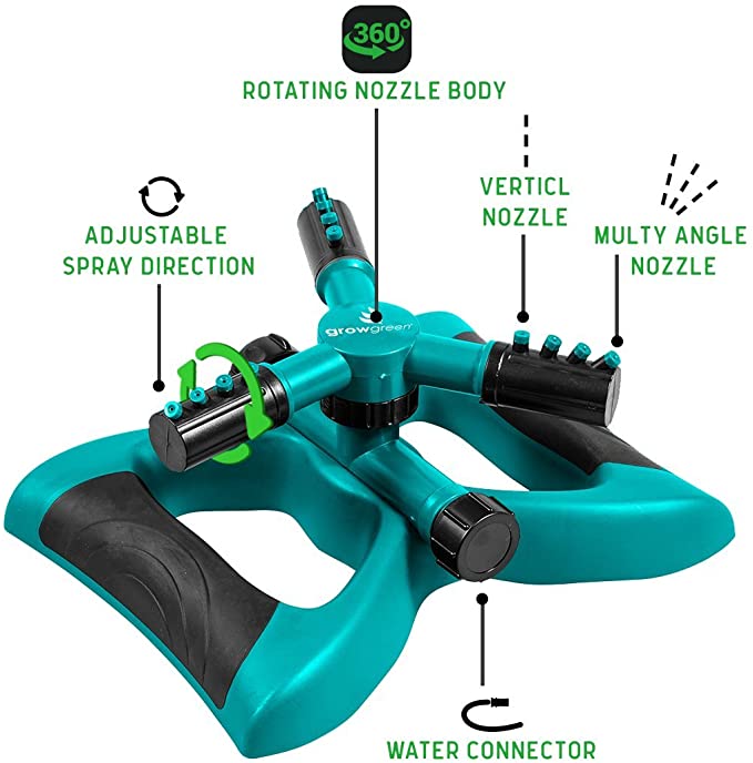 New Rotating Lawn Sprinkler | Large Area Coverage Water Sprinklers