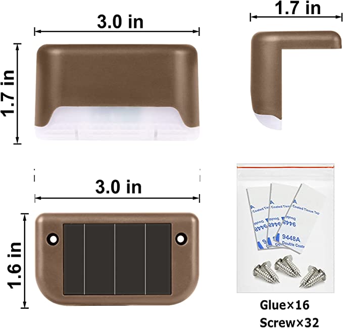 New LED Waterproof Solar Fence Lights | Solar Deck Lights Outdoor