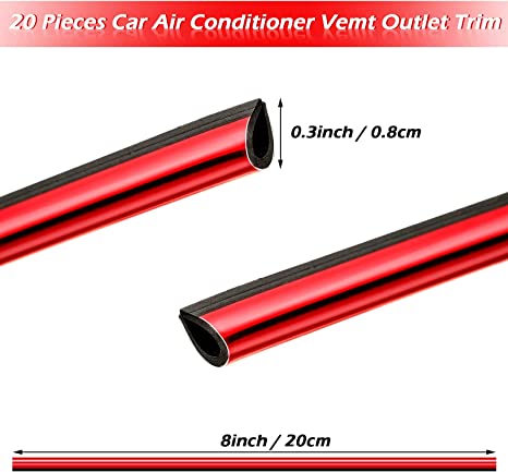 New 20 PCS Car Air Conditioner Vent Outlet Decoration Strips | Car Interior Accessories