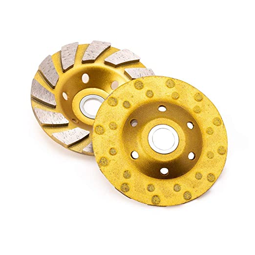 Heavy Duty 2 PCS 4" Angle Grinder Wheels | Diamond Cup Grinding Wheel 12 Segs