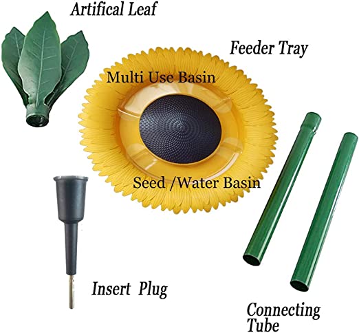 New Original Sunflower Bird Feeder Outdoor - Flower Shape Bird Feeding Tray | Garden Decor Stake