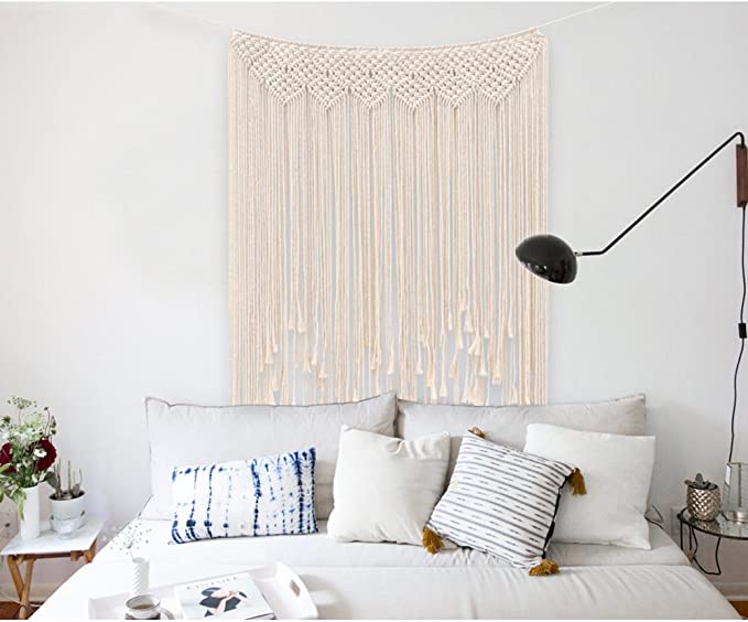 New 39"x 45" Macrame Wall Hanging Decor | Wall Tapestry Large Boho Wedding Backdrop