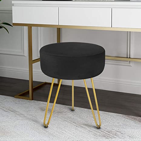 New Round Velvet Footrest Stool | Table Stool