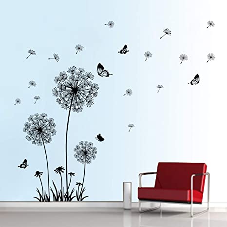 New Flying Flowers Butterflies Wall Stickers | Bedroom Decor