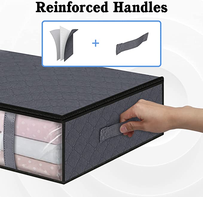 New 3 PCS Foldable Blanket Storage Bags | Under Bed Storage Containers